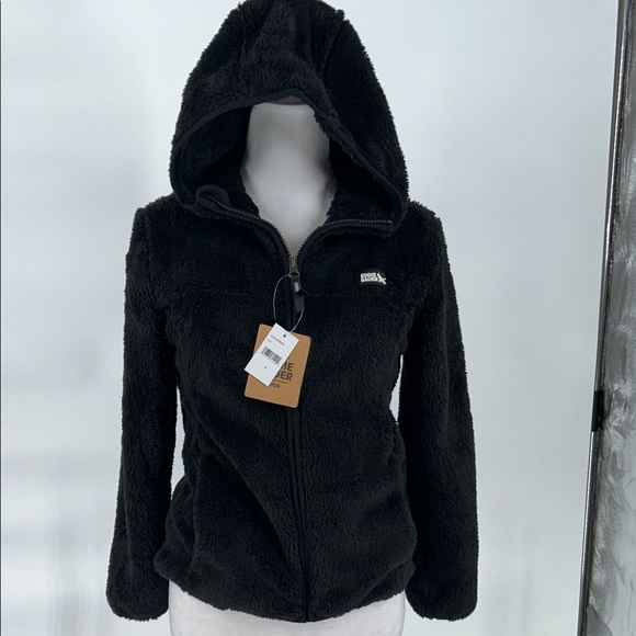Eddie Bauer Kids Black Sherpa Fleece Hoodie Full Zip Jacket Size Medium - Picture 3 of 9